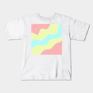 Orange green yellow watercolor abstract art Kids T-Shirt